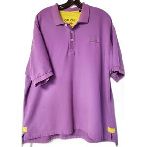 Orvis Polo Short Sleeve Men's Light Purple Size XXL